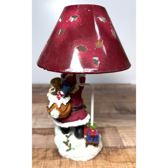 Home Trends Santa Claus Tealight Lantern With Red Shade 8'' - Picture 5 of 6